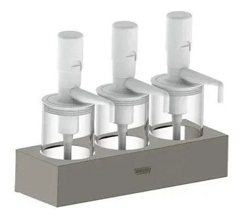 Dispenser Molho Com 3 Potes De Acrilico Disp3p1000 Universal