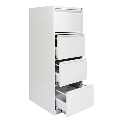 Archivero Metálico 4 Gavetas Oficio Con Sistema Antivuelco Blanco | Envío gratis