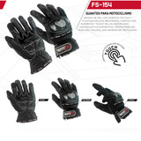 Guantes Techx2 Motociclista F154 Negro Piel Touch