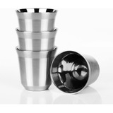 Tazas De Espresso De Acero Inoxidable Decolush De 75 Ml (2.5