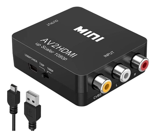 Convertidor Rca A Hdmi De 1080p: Adaptador Av A Hdmi Para Te