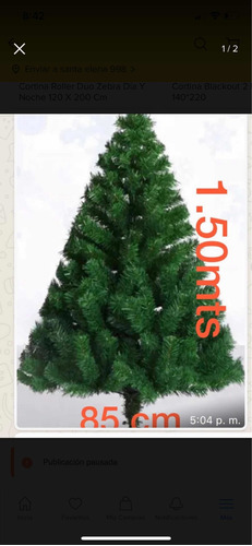 Árbol Pino Navideño Bien Frondoso 1.50 X 85 De Base