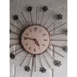 Reloj Vintage Pared Eléctrico Starburst Robershaw Año 1963