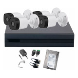 Dahua Kit De Seguridad Cctv 4 Cámaras 1 Mp + Disco Duro 3 Tb Seguridad Exterior Circuito Cerrado Fácil Instalación Dh-kit/xvr1b04-i Alta Definición