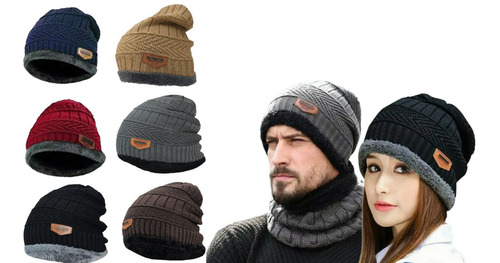 Touca Gorro Inverno Masculina Feminina Forrada Pelúcia Frio