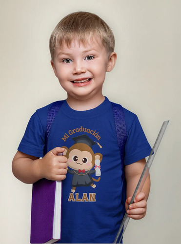 Playera Regalo Graduacion Personalizada Alan Kinder Primaria
