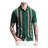 Camisa De Punto De Manga Corta Creative Para Hombre, Con Sol