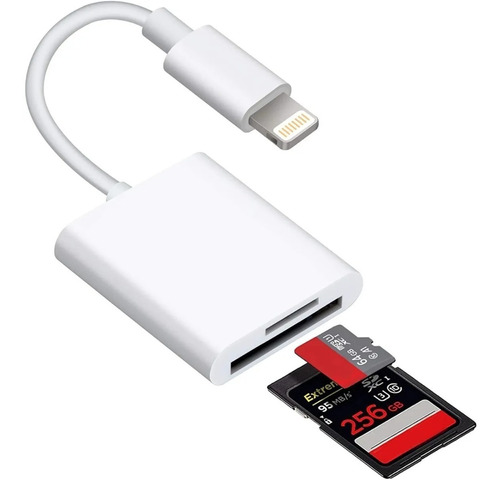 Adaptador Lightning A Microsd Para iPhone iPad Respaldos 