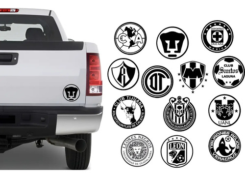 Sticker Calcomanía Cajuela Auto Equipos Futbol Soccer Vinil