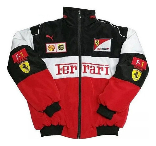 Chaqueta Retro De Carreras De Motos Ferrari Team Fall