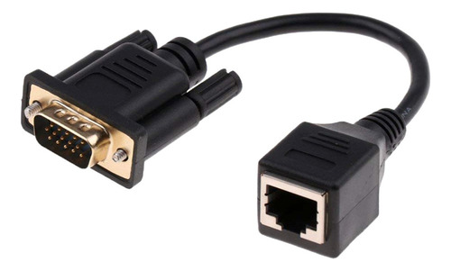 Muyier Adaptador Ethernet Vga 15pin Extensor Macho A Rj45