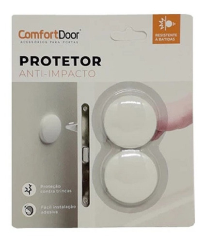 Protetor Adesivo Parede Anti-impacto Comfort Door Branco