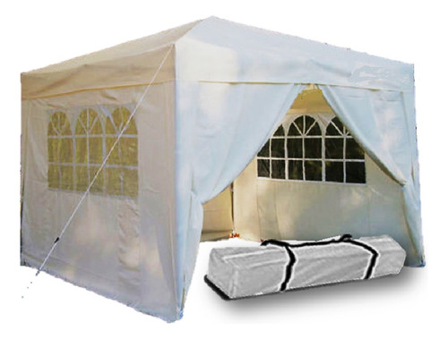 Gazebo De Rafia 3x3 Puerta Paredes Ventanas + Bolso Exahome