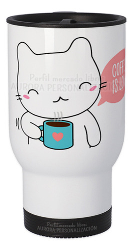 Lindo Mug Vaso Termico Viajero Para Carro Kawaii 05