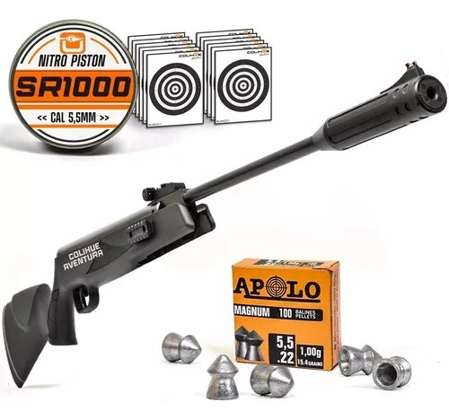 Rifle Fox Sr1000 Nitro Piston Cal 5,5mm Balines + Blancos