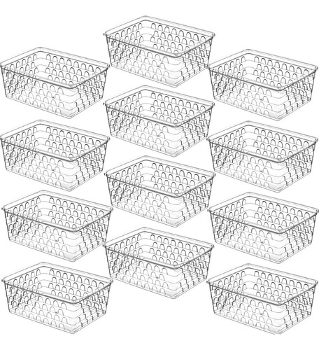 Cesto Organizador Plástico Multiuso Exg 29x20,5  12 Peças 