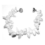 Pulsera   Perla  Diente Cultivada Blanca 18 Mm 