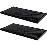 2 Tapetes De Borracha Bar Mat Escorredor 30x15cm Pvc Oferta