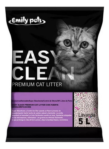 Easy Clean Arena Sanitaria Para Gatos Lavanda Saco De 20 Kg 