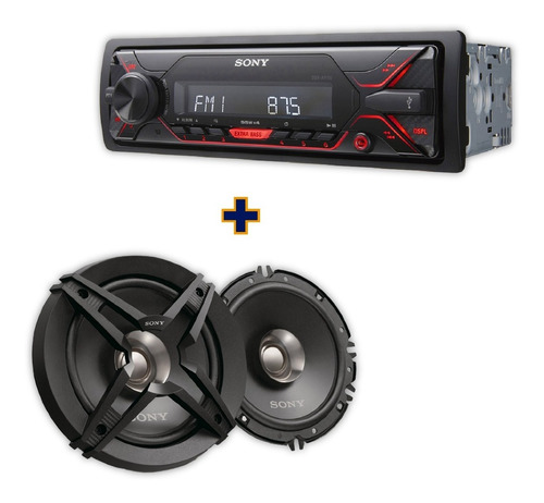 Autoestereo Sony Asx-d110u + Bocinas 6.5 Xs-fb161e Mega Bass