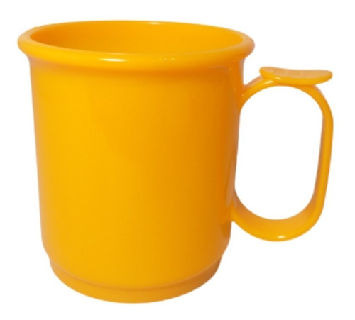 Jarro Mug Plastico Taza X50 Recto 9cm Apoya Dedo Colores Asa