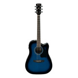 Guitarra Ibañez Pf15ece-tbs Electroacústica Azul Sombreada