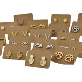 Carton Para Para Exhibir Aretes, Joyeria, 4x2.5cm (100 Pzas)