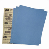 Papel De Lija Azul De 3 M C/50 Hojas 338u, Grano 80 Á 800: Opciones De Grano, Número De Grava: 220