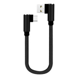 Cabo Usb Tipo C 25 Cm Curto L 90 Graus Carregamento E Dados