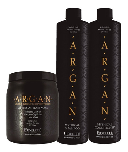 Shampoo Acondicionador Mascara Argán Fidelite Mythical Grand