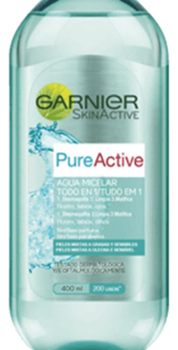 Agua Micelar Todo En 1 Pure Active 400ml Garnier