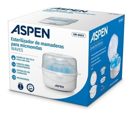 Esterilizador De Mamaderas Para Microondas Aspen Em-8603