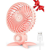 Ventilador De Escritorio Usb - Rosa 