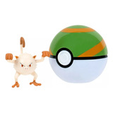 Pokemon Figura Battle Clip N Go Mankey + Nest Pokebola Lelab