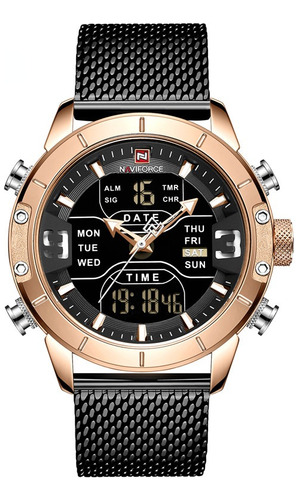 Reloj Naviforce Nf9153 Para Hombre, Analógico Y Digital, Res