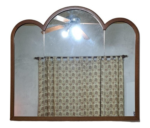 Espejo Cristal De 3 Arcos Marco Roble Dormitorio 110x125 Cm