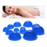 12 Copos Silicone Ventosaterapia Massagem Spa Musculação Pro