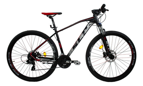 Bicicleta Mtb Slp 200 Pro Shimano 24v Freno Hidráulico Color Negro-rojo Tamaño Del Cuadro M