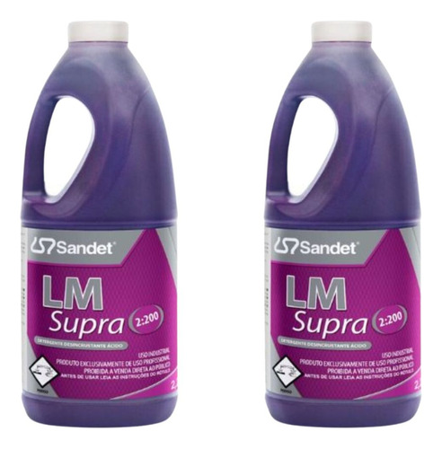 2 Lm Supra 2l Concentrado Desincreustante Para Metais Sandet