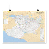 Mapa De Michoacan Gigante 160x130 Para Pared