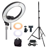 Kit Iluminador Led Ring Light Circular 18 240 Led Com Tripé