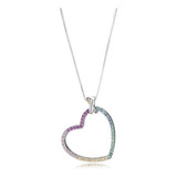 Collar Pandora Arcos De Amor Multicolores  +(estuche Y Paño)