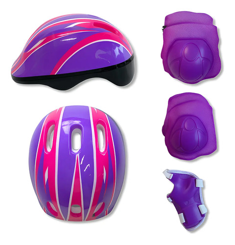Kit Casco + Protecciones Infantil Basico Monopatin Rollers | Envío gratis