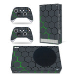 Skin Adhesivo Xbox Serie S Y Controles Diseño Hexagonal