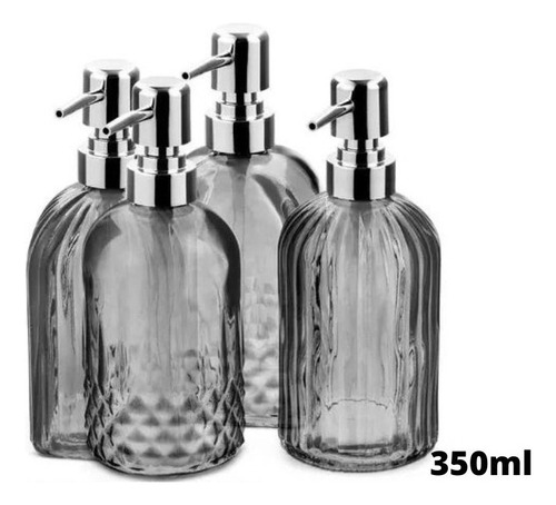 Porta Sabonete Líquido Grey 350 Ml Mimo Style Cor Sortido