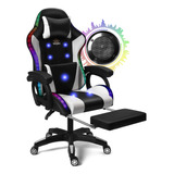 Silla Para Juegos Rgb Con Masaje, Reposapies Y Parlantes Dua