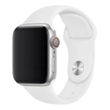 Pulseira Sport Compatível Apple Watch Serie 8 41mm 45mm Sm Cor Branco Largura 45 Mm