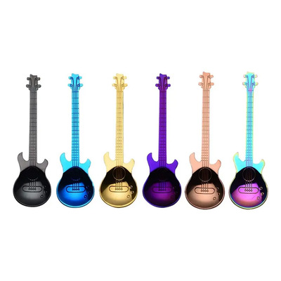 Cucharas De Café For Guitarra, Paquete De 6 Bonitas Cuchara