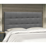 Cabeceira Painel Cama Box Casal Queen 160cm Sleep Suede Cinz