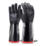 Guantes Para Asados Barbacoa Parrilla Cocina Anti Quemaduras Color Negro